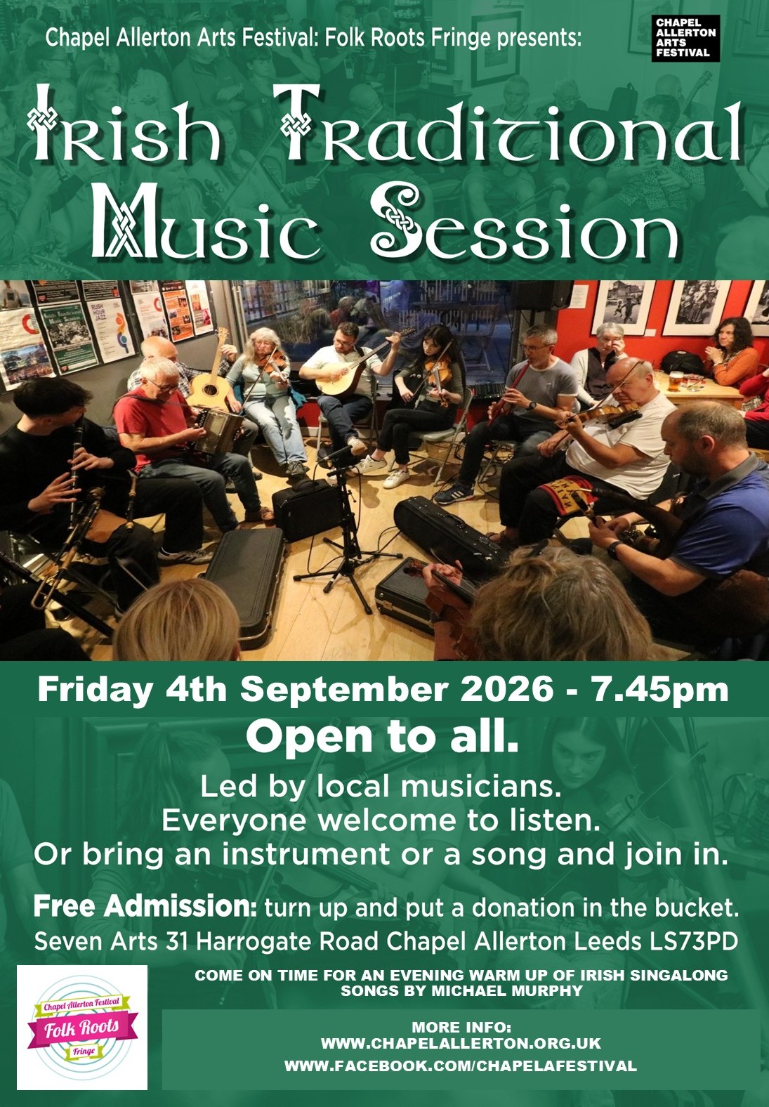 Chapel Allerton Arts Festival: Irish Traditional Music Session