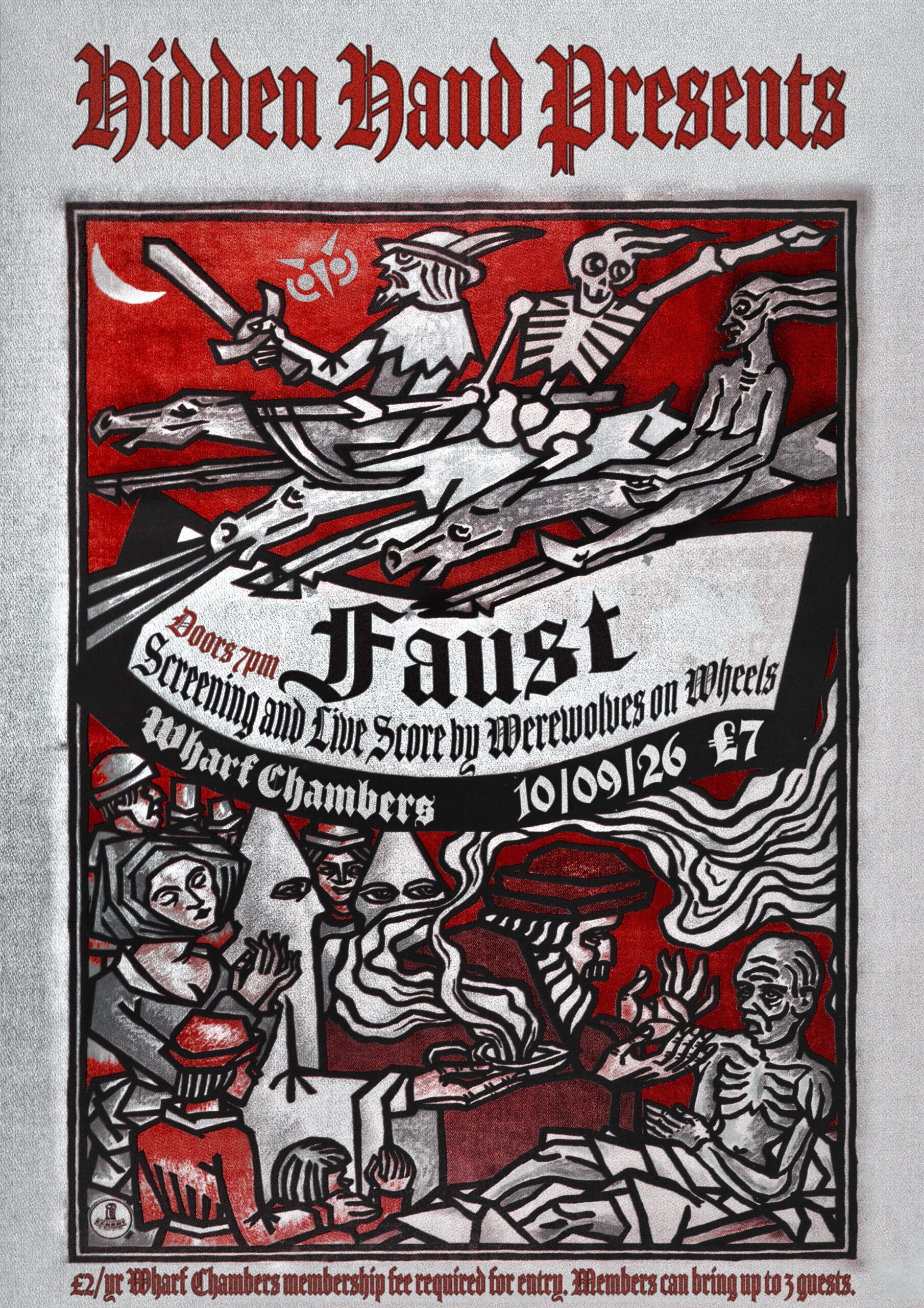 Poster for Hidden Hand presents: Faust (1926) at Wharf Chambers, Leeds