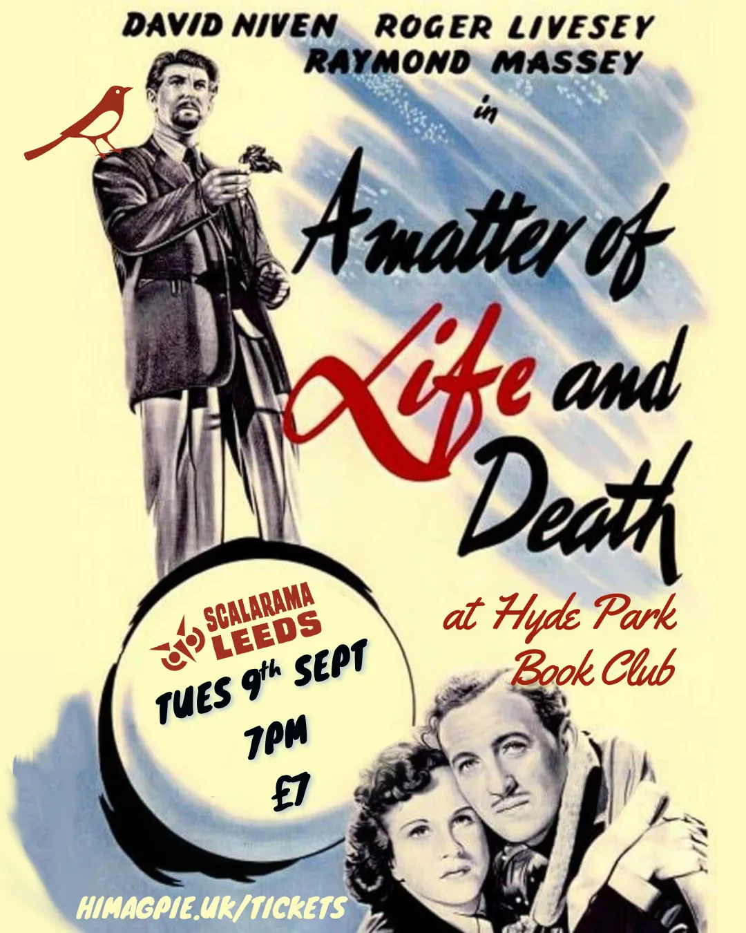 Poster for A Matter of Life and Death (Scalarama 2026) at Hyde Park Book Club, Leeds