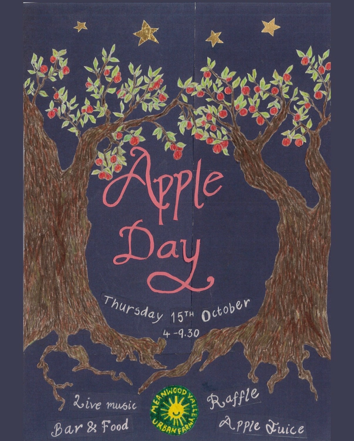 Poster for Apple Day: Meanwood Farm at Meanwood Valley Urban Farm, Leeds