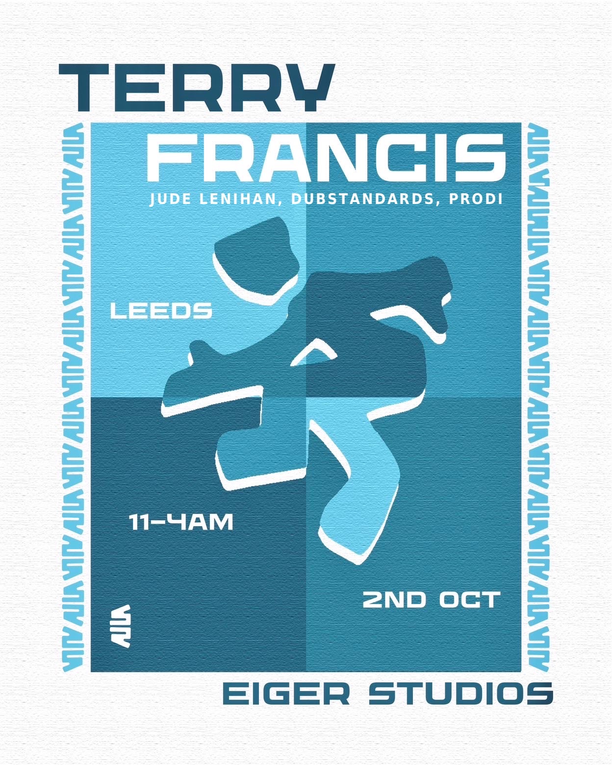 Poster for Standard Records presents: Terry Francis at Eiger Studios, Leeds