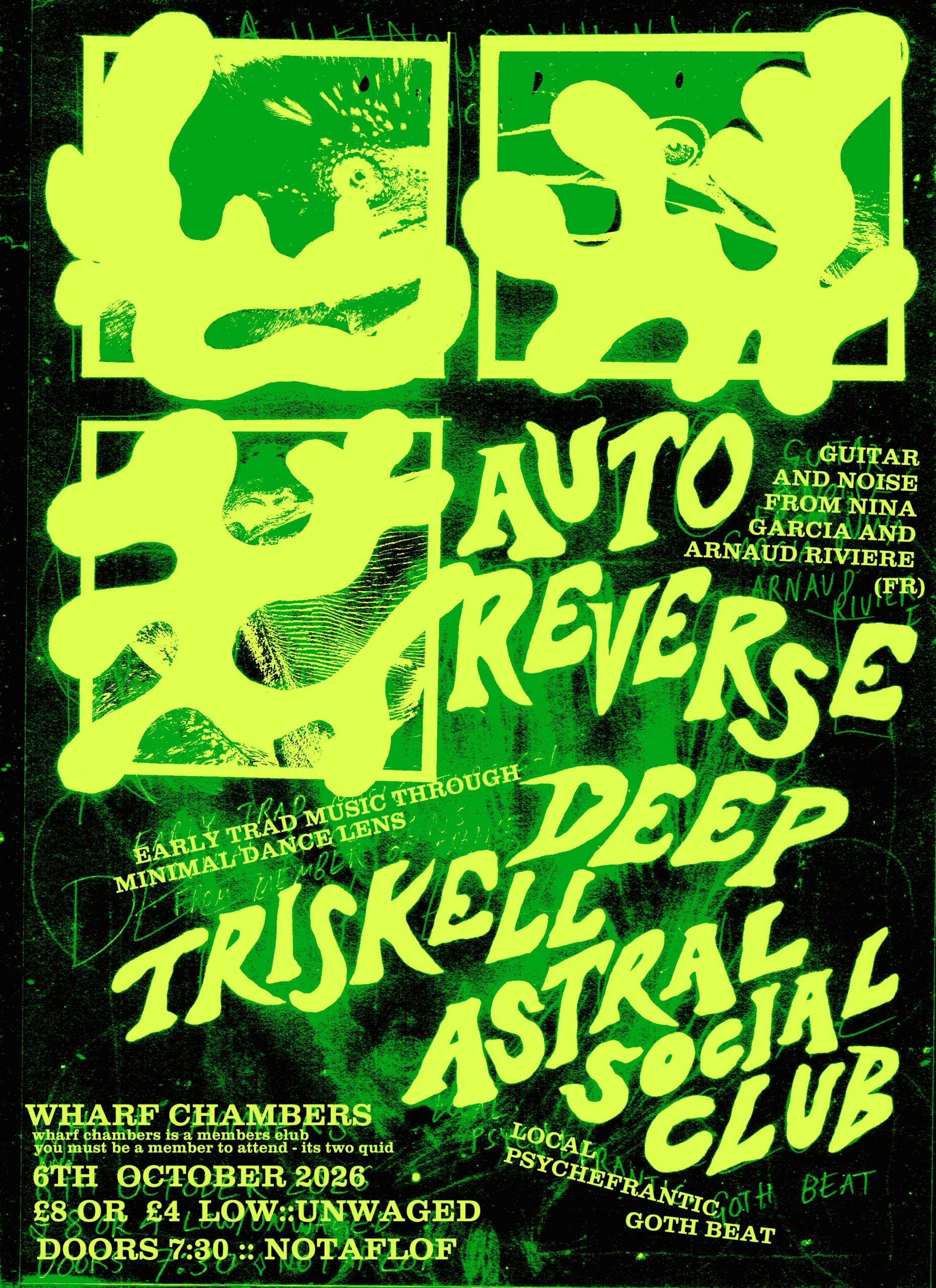 Poster for OUR HOCTOBER HALLOWED HEINOUS HOFFERING at Wharf Chambers, Leeds