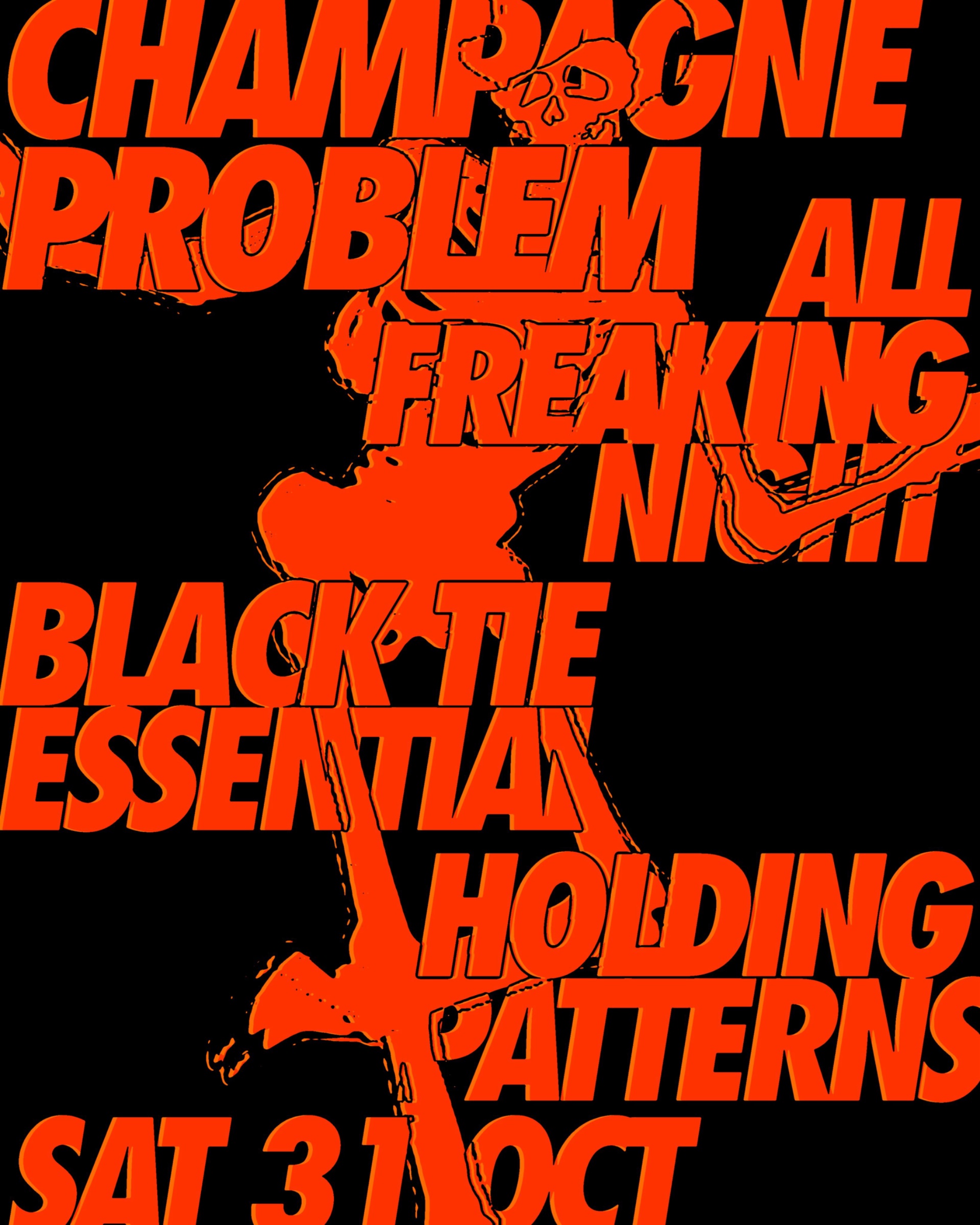Poster for Champagne Problem at Holding Patterns, Leeds