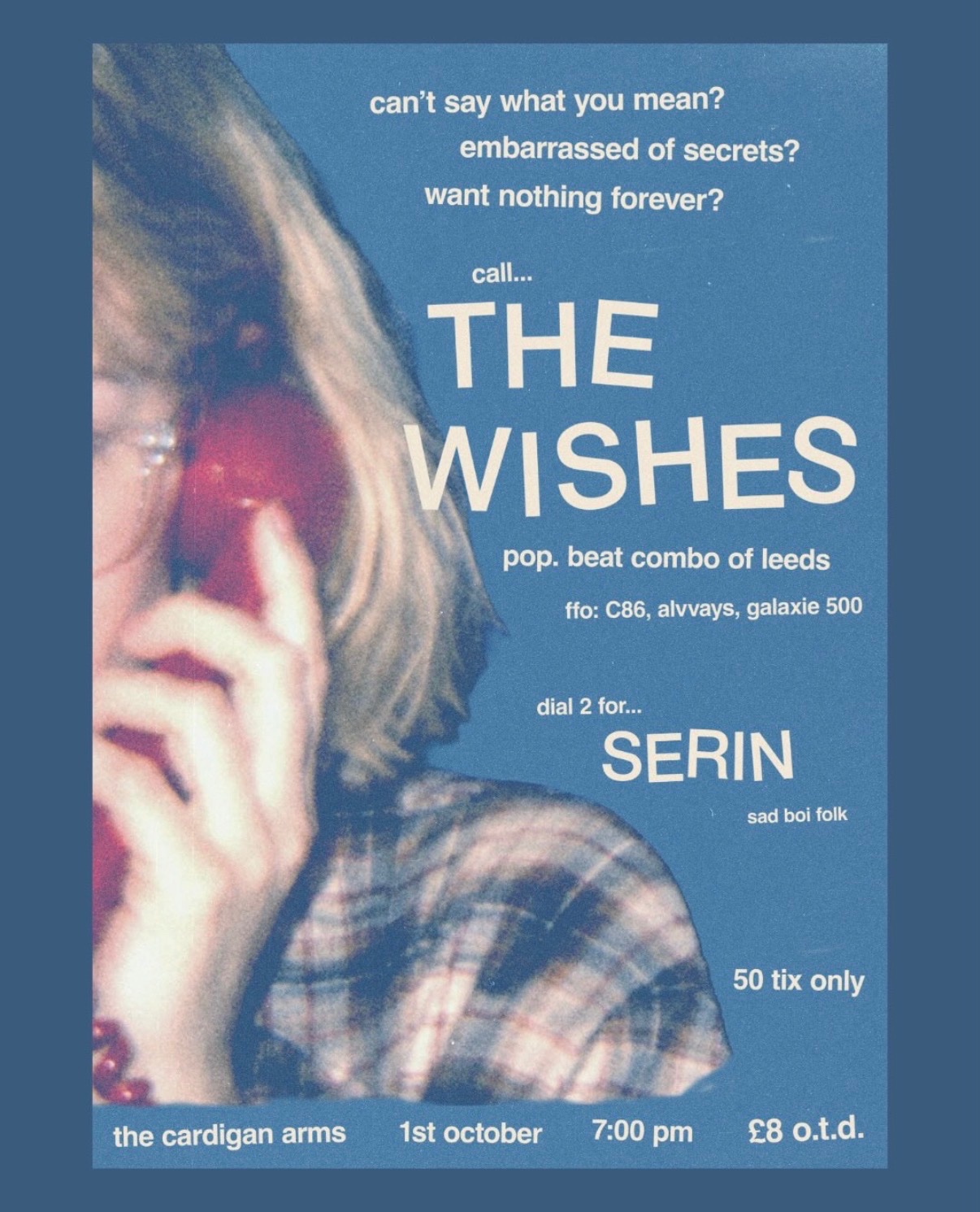 Poster for Serin, The Wishes at The Cardigan Arms, Leeds