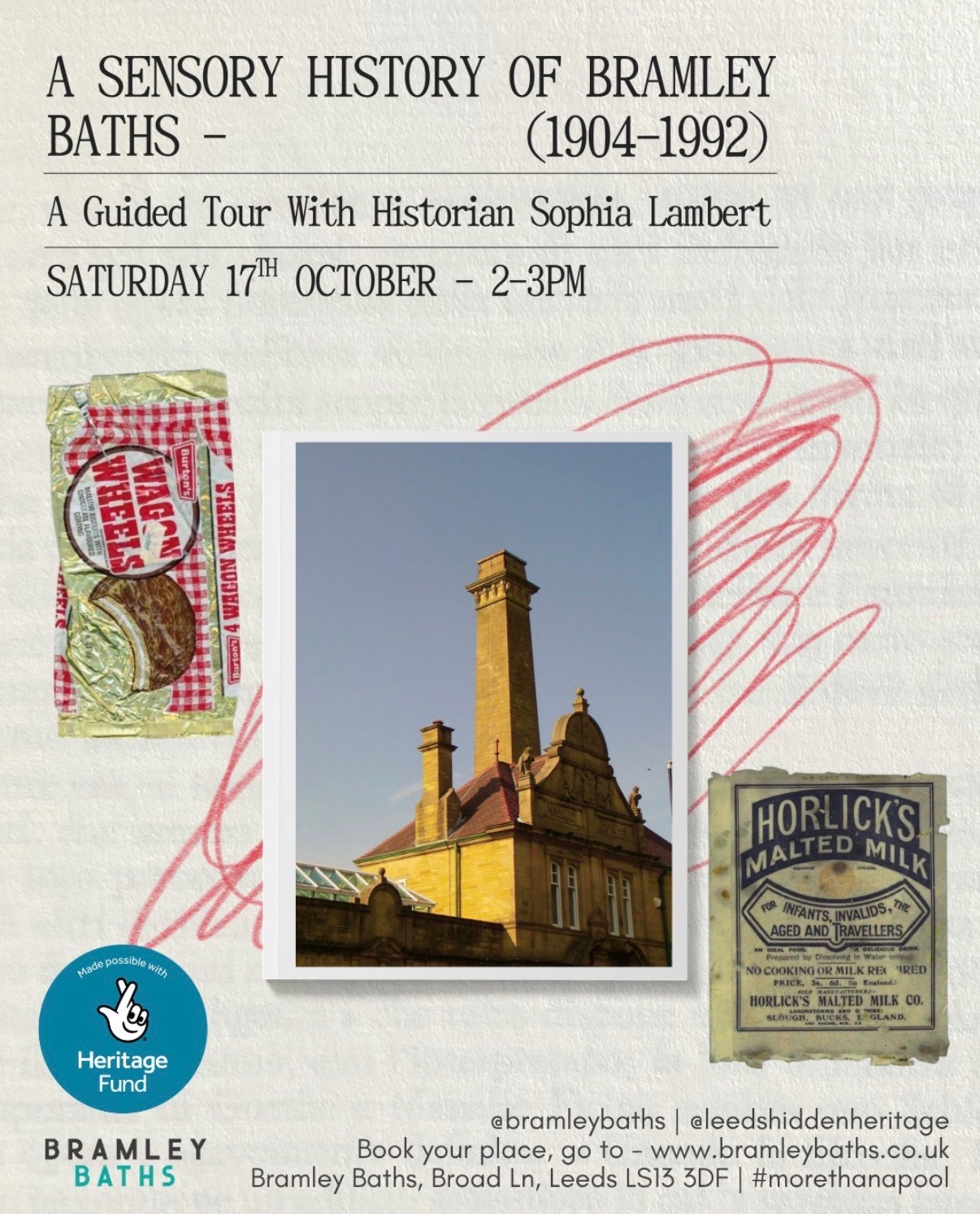 Poster for A Sensory History of Bramley Baths - (1904-1992): Sophia Lambert at Bramley Baths, Leeds