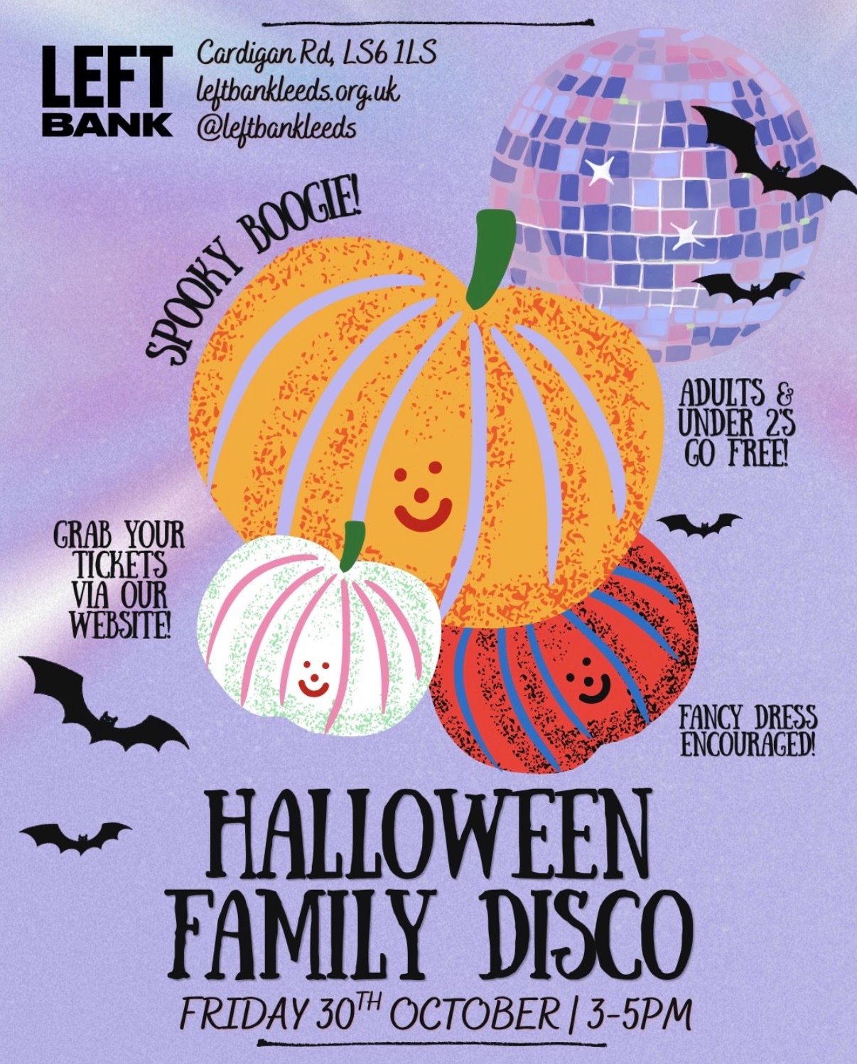 Poster for Spooky Boogie!: Halloween Family Disco at Left Bank Leeds, Leeds