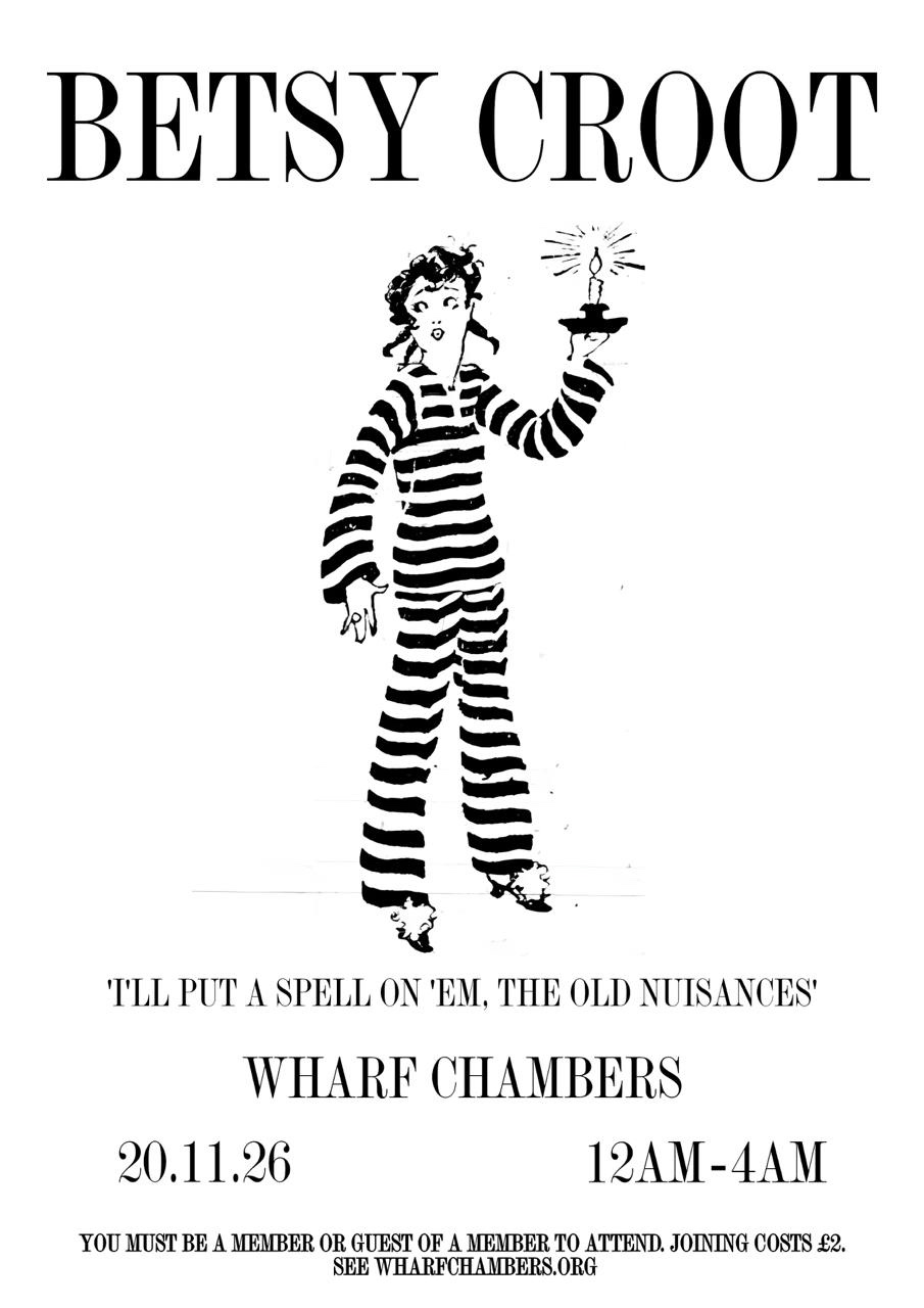Poster for Betsy Croot at Wharf Chambers, Leeds
