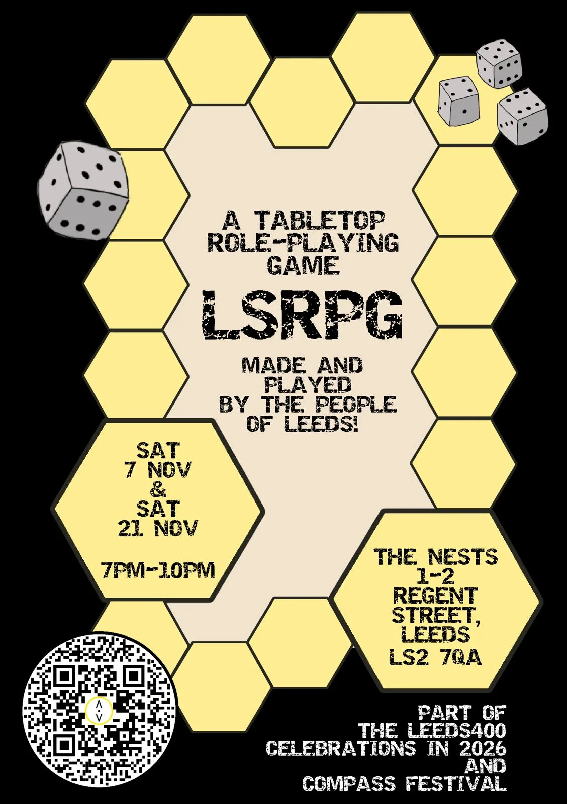 Poster for LSRPG at The Nests, Leeds