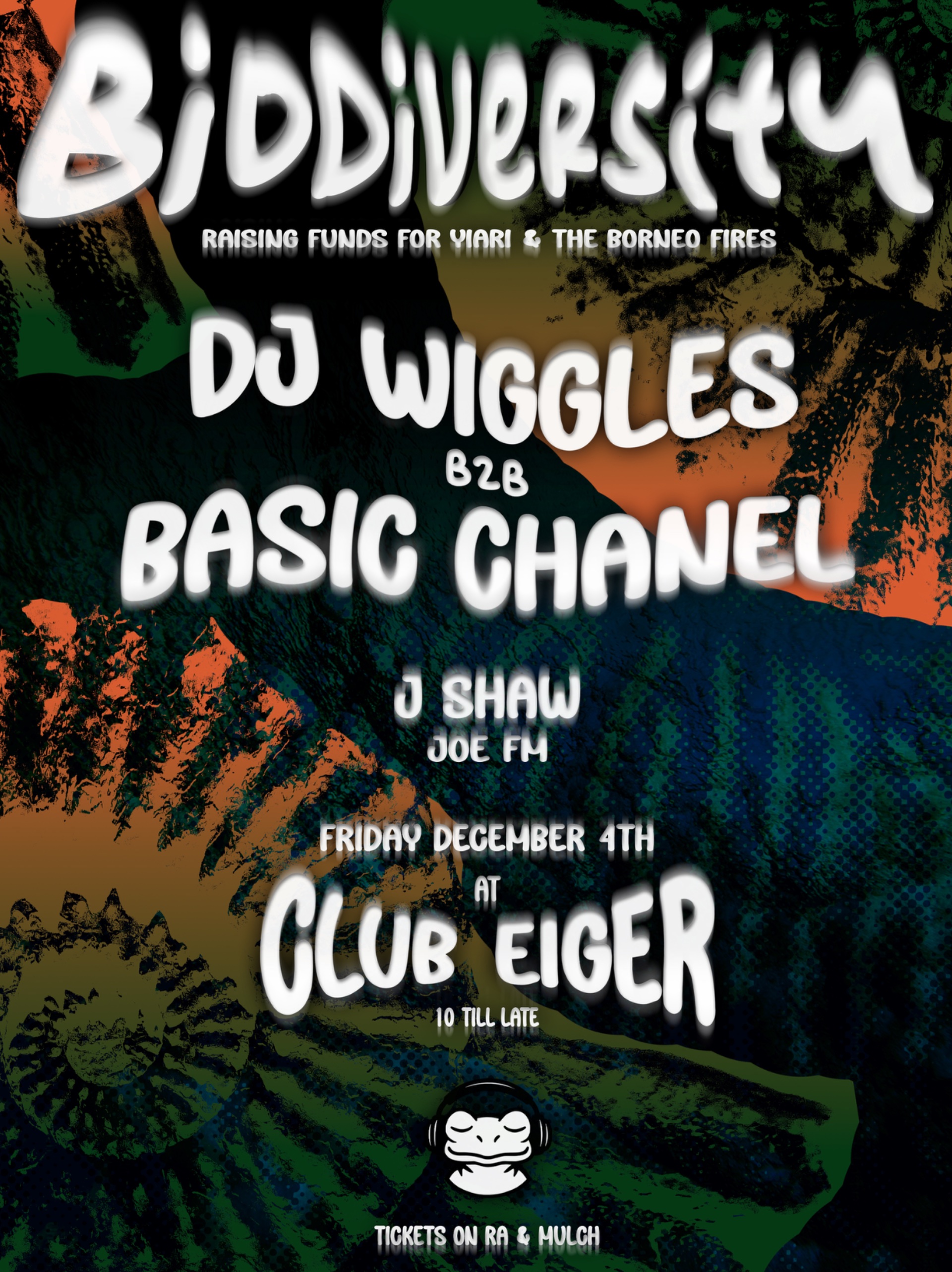 Poster for Biodiversity 004 - basic chanel b2b Dj wiggles at Eiger Studios, Leeds