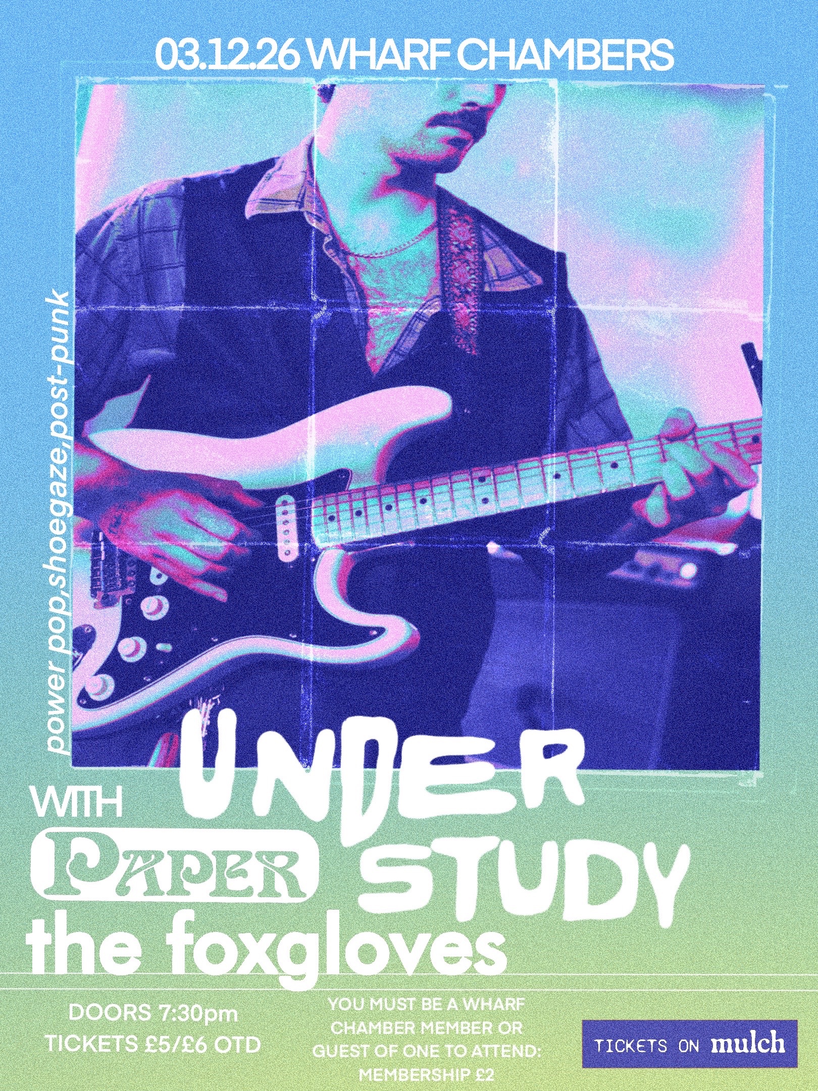 Poster for Understudy, Foxgloves, Paper @ Wharf Chambers at Wharf Chambers, Leeds