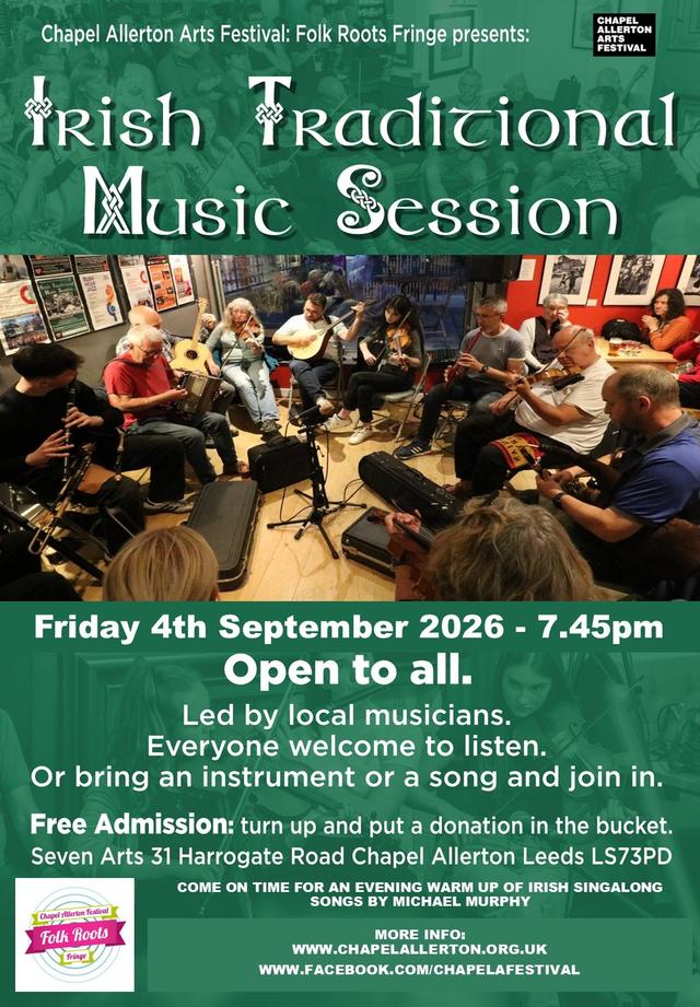 Poster for Chapel Allerton Arts Festival: Irish Traditional Music Session