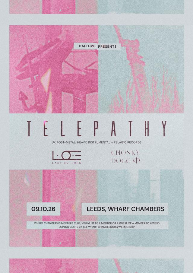 Poster for Bad Owl Presents… Telepathy + L.O.E. + Chonky Dogg