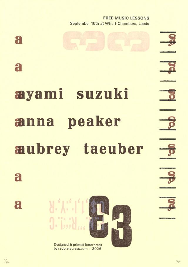 Poster for Ayami Suzuki, Anna Peaker, Aubrey Taeuber