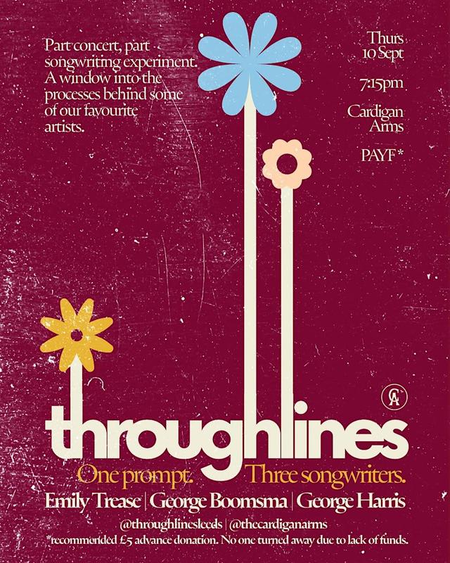 Poster for Throughlines #10 - Emily Trease, George Boomsma, George Harris
